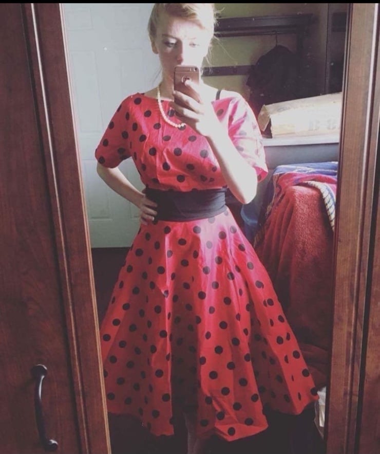 Small polka dot vintage repo dress