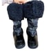 Coach Signature Nikole Womens Sz 7B Black Fur Lined Roll Down Cuff Winter boots