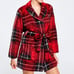 VS PINK Red Pepper Plaid Robe