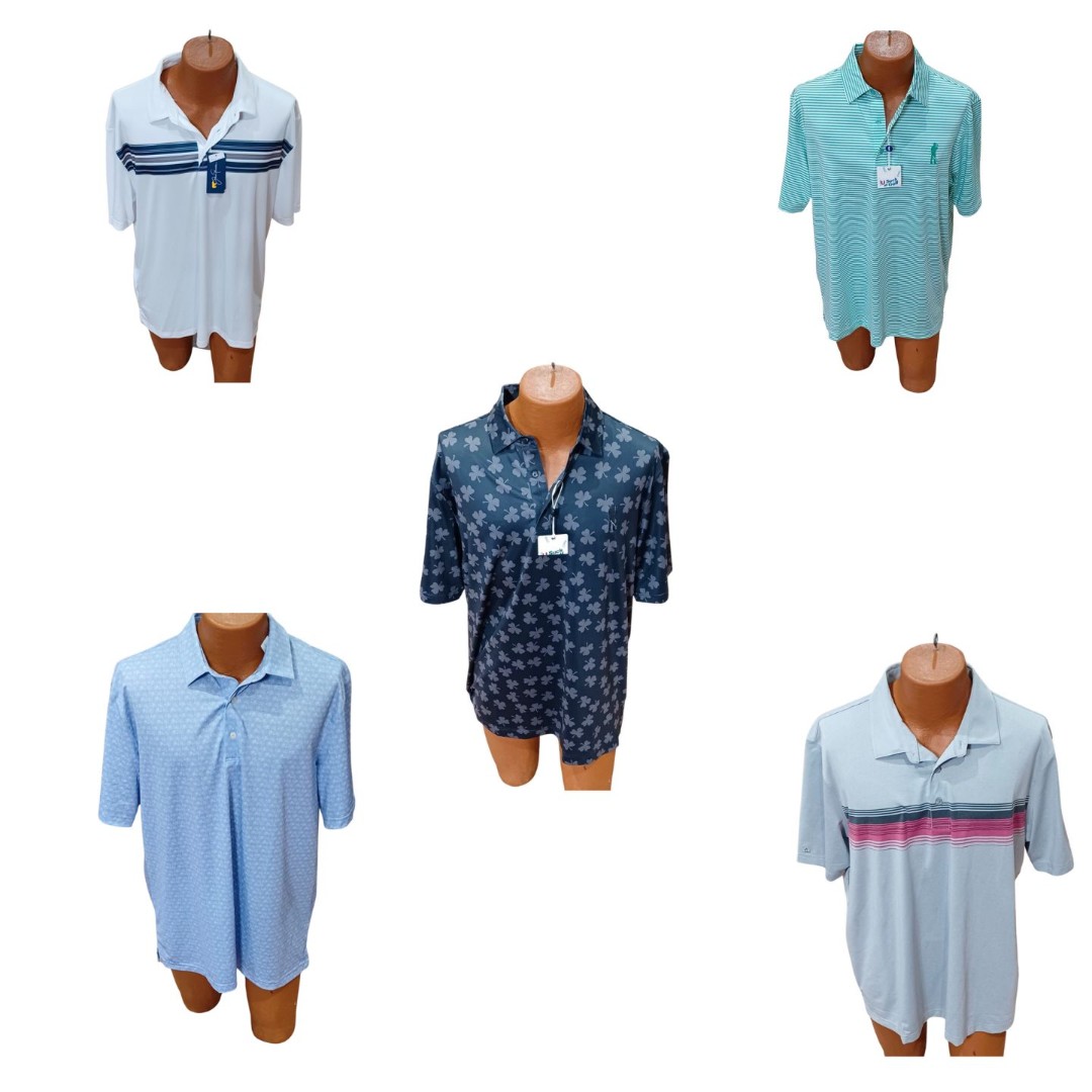 Jack Nicklaus Ahead Greg Norman USAG Short Sleeve Golf Shirts Lot of 5 NWT XL