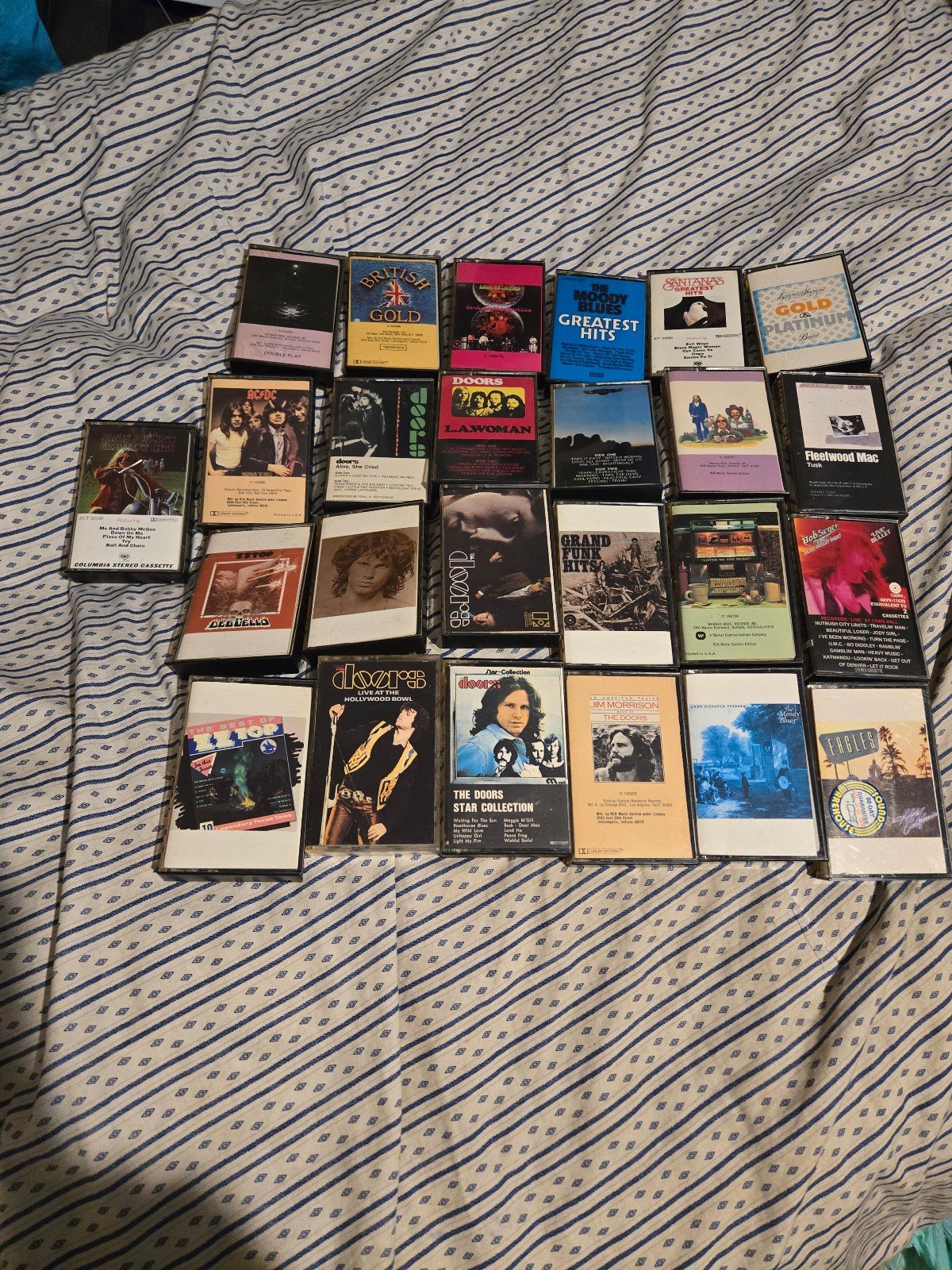 Lot of 25 vintage rock cassettes all original
