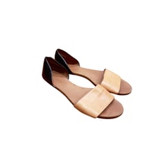 Madewell Thea d'Orsay Peeptoe Flat Sandal Two-Tone Women's Size 7.5