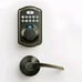 Veise Fingerprint Door Lock w/ 2 Lever Handles - Keyless Entry Oil Rubbed Bronze