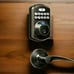 Veise Fingerprint Door Lock w/ 2 Lever Handles - Keyless Entry Oil Rubbed Bronze