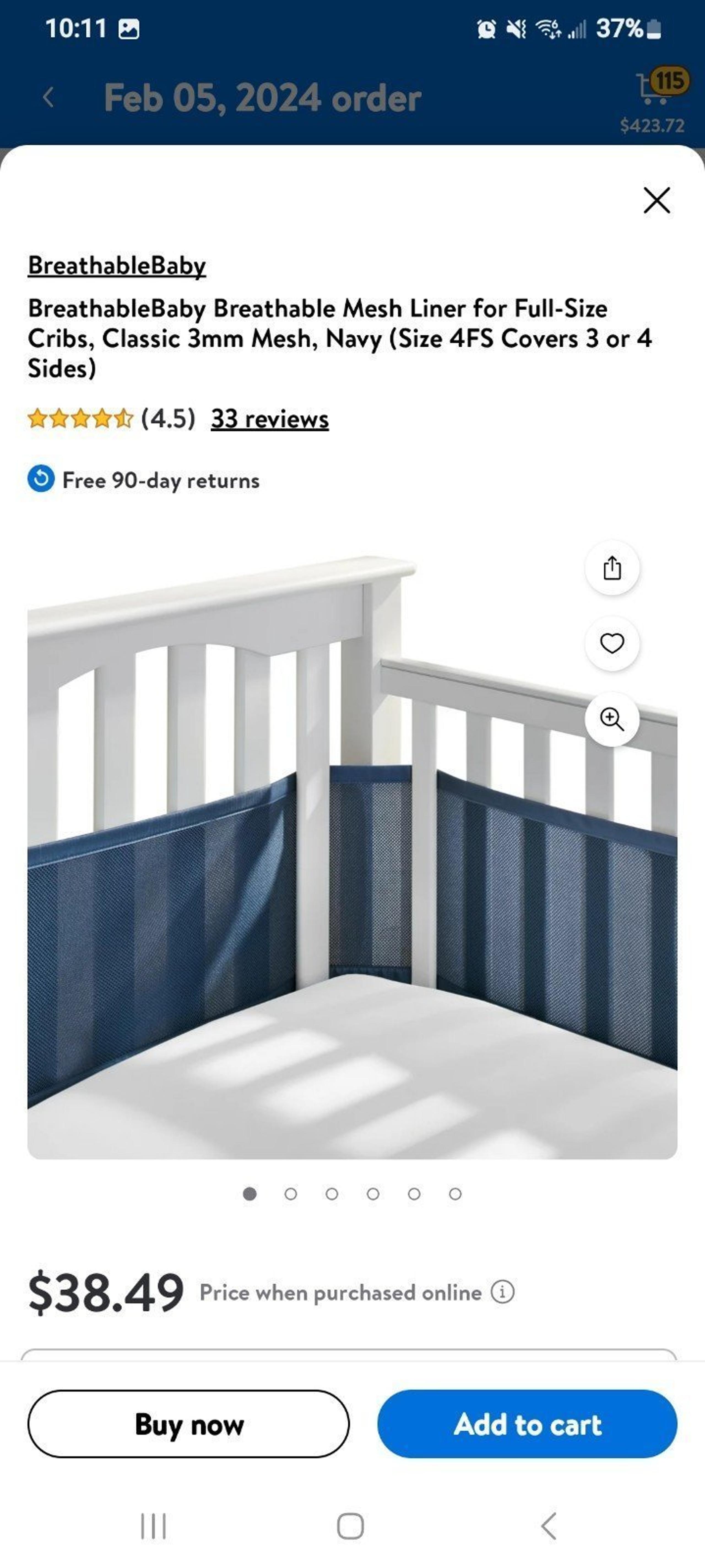 Crib liner
