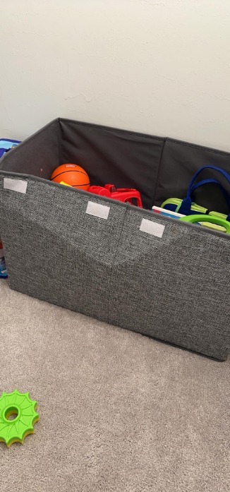 Large Toy Box Chest with Lid, Collapsible Sturdy Toy Storage Organizer