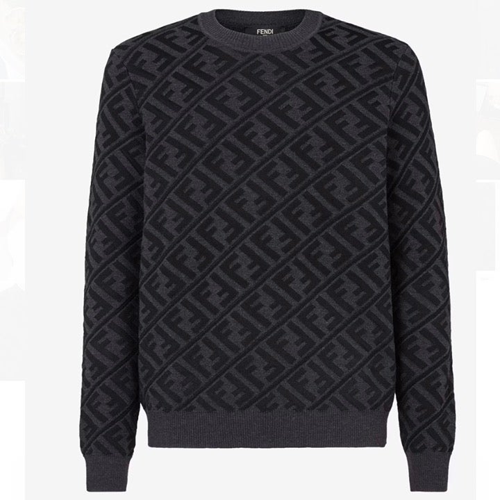 Fendi New Collection Jumper Black wool pullover