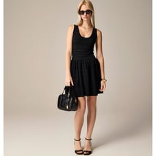 J. Crew Open Knit Mini Dress Stretch Fit Flare Classic Cocktail Black Medium NWT