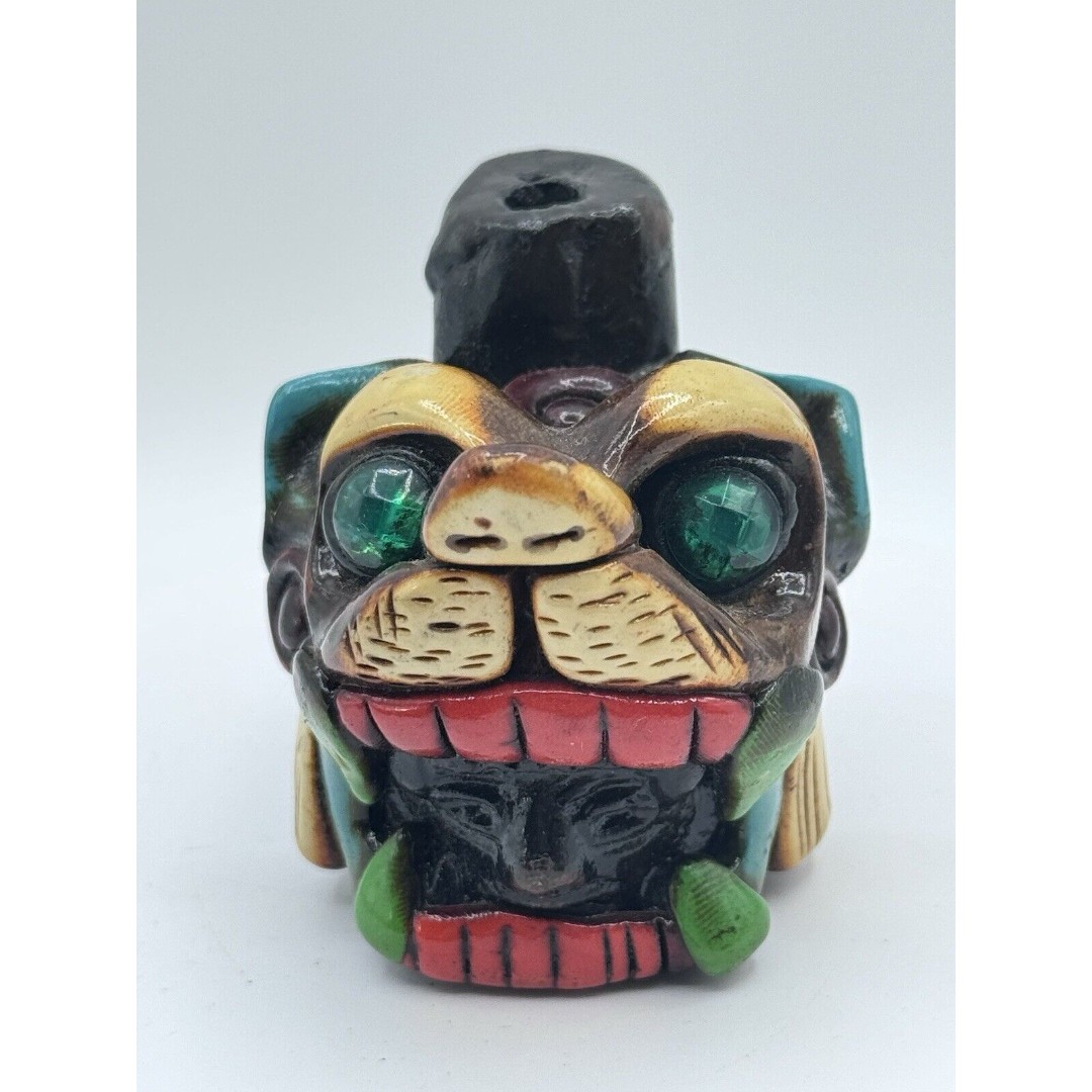 Aztec Death Whistle Jaguar Handmade Mexican Pottery Figurine Collectible