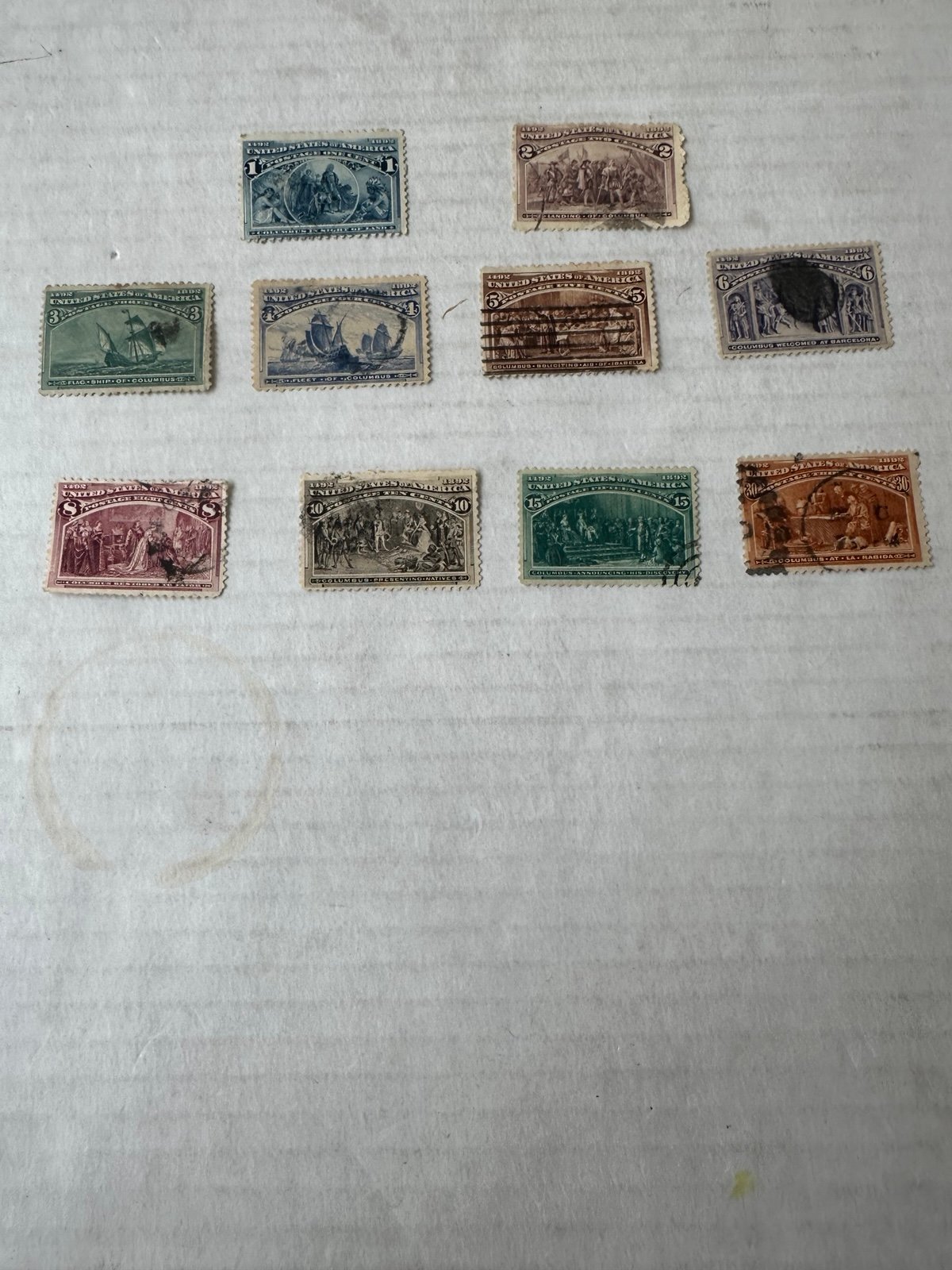 United States 1-30 cent Christopher Columbus Expedition set 230 -239 used