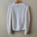 Theory Scalloped Knit white beige sweater