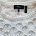 Theory Scalloped Knit white beige sweater