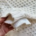 Theory Scalloped Knit white beige sweater