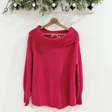 soft surroundings Cashmere Pink Cowl Neck Sweater XL R1415