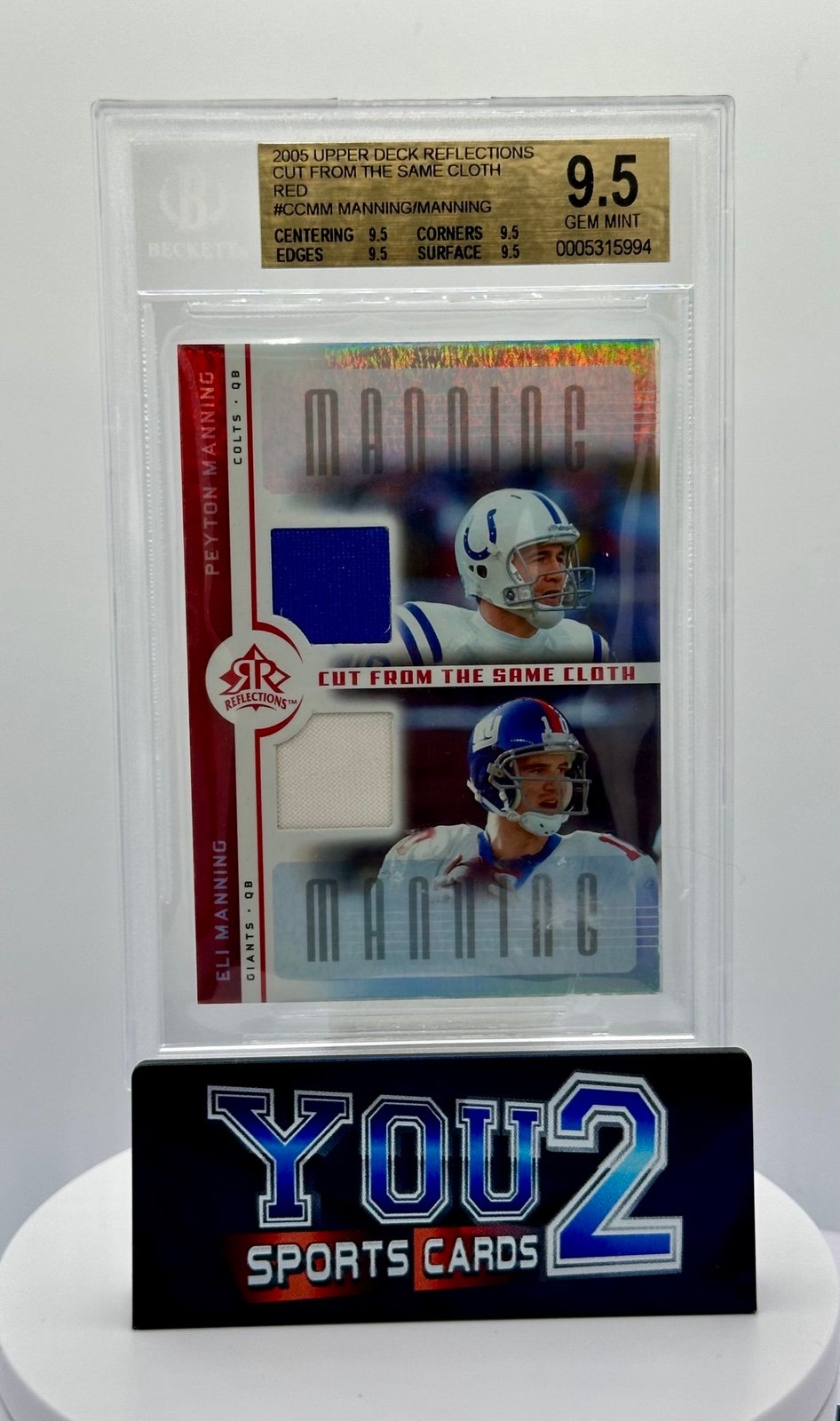 Bgs9.5 Upper Deck Reflections Manning Brothers