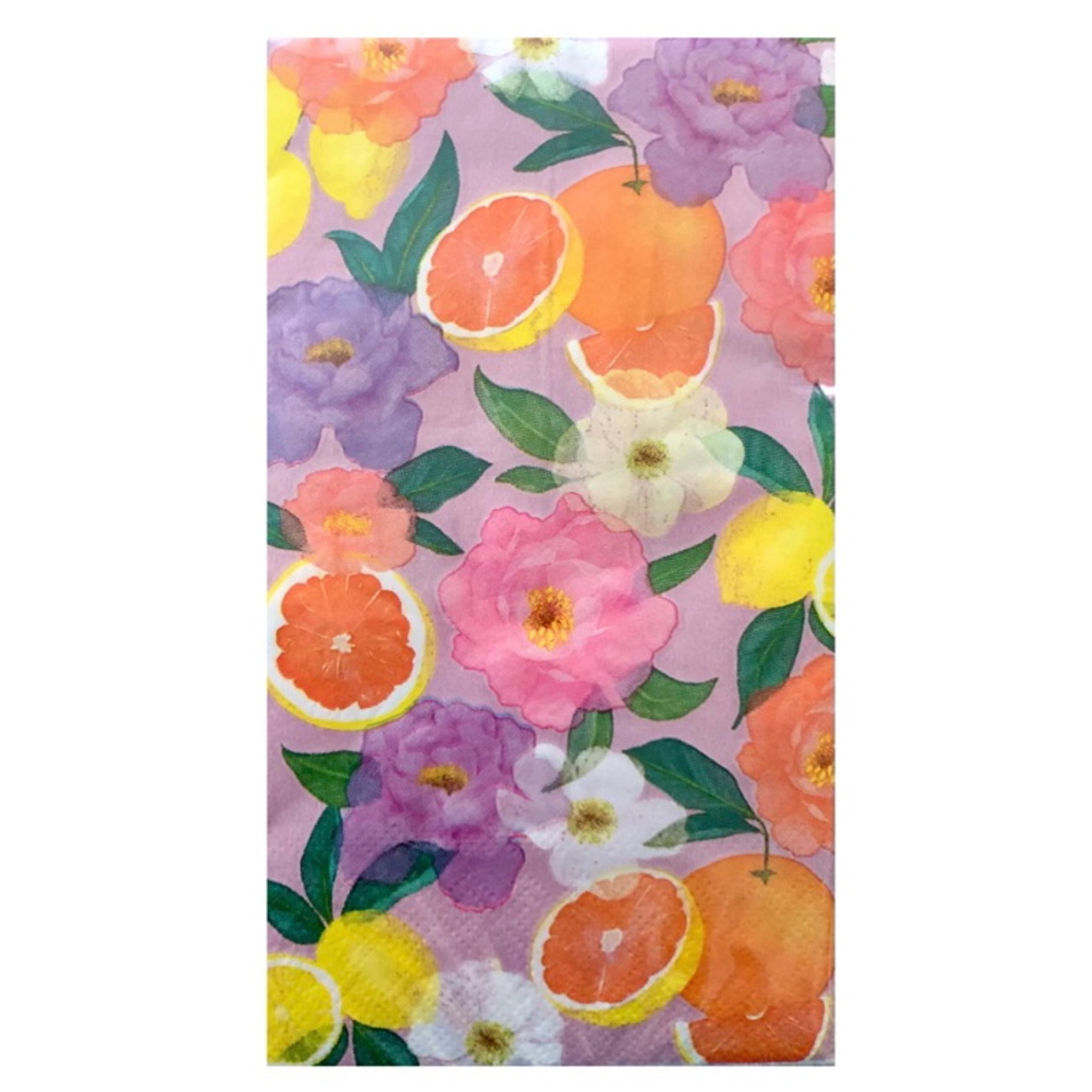 Floral Citrus Guest Towels Hostess Napkins (29007), 32 ct