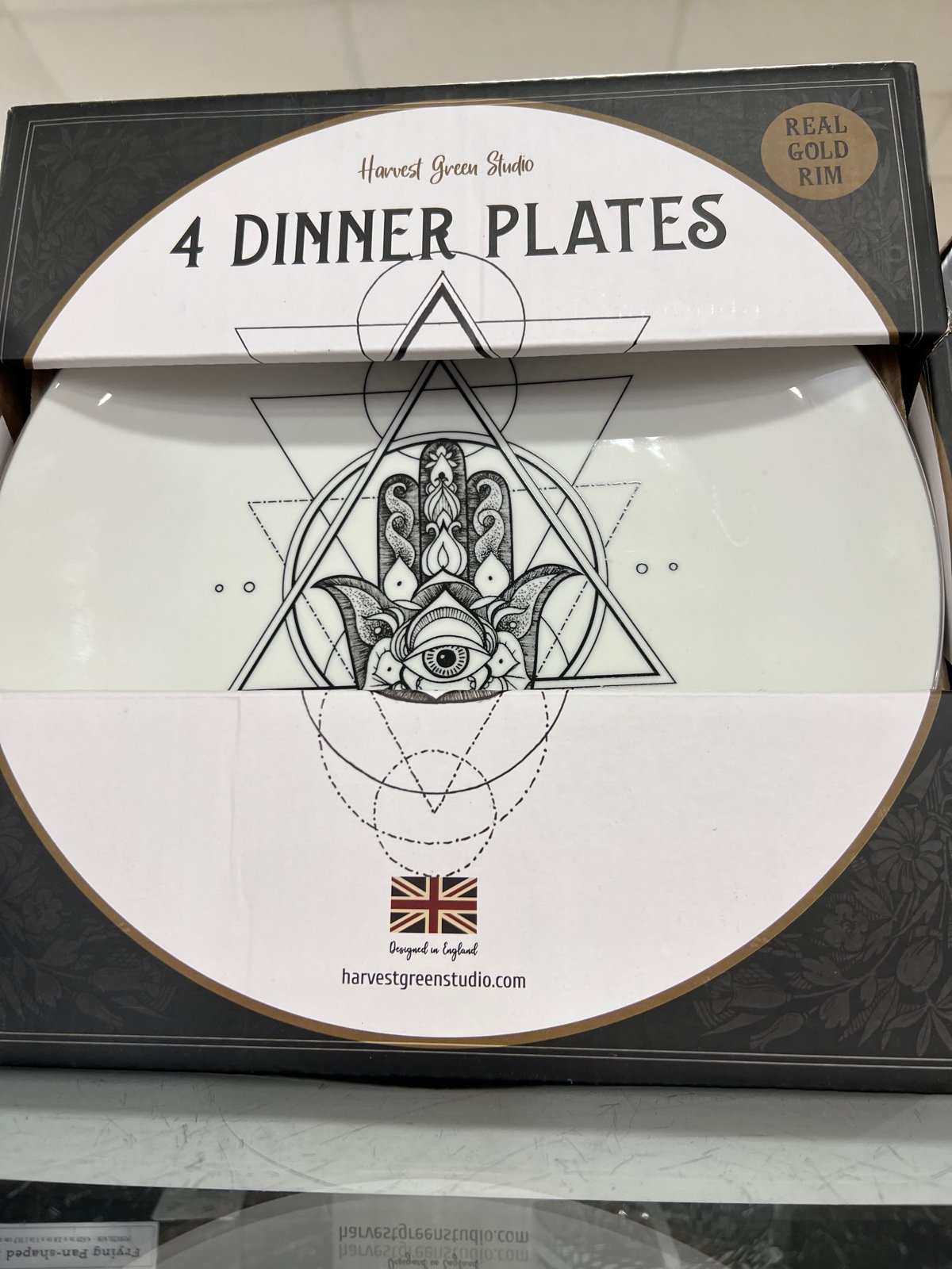 Halloween Mystic Hamsa Dinner Plates Set of 4