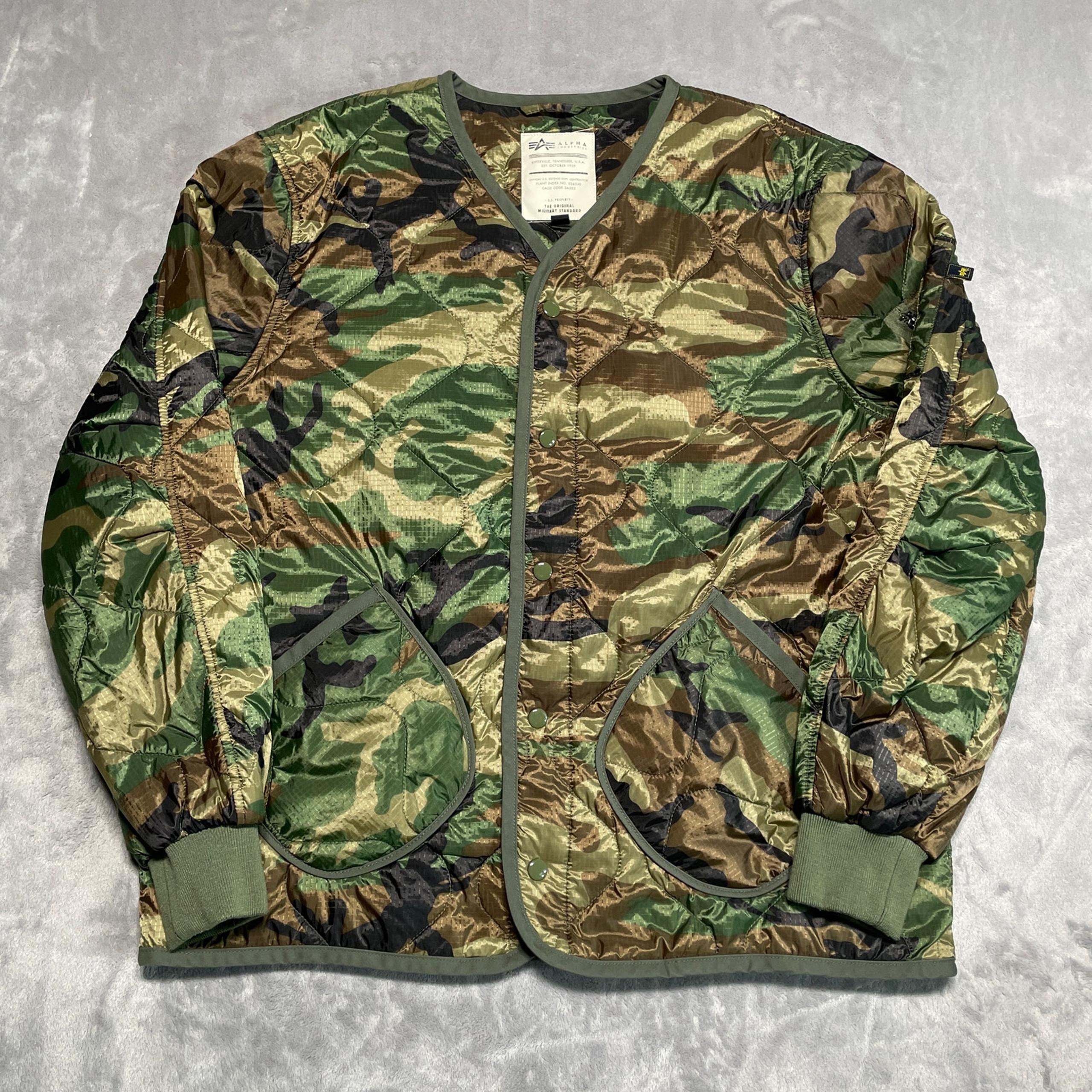 Alpha Industries Jacket XL Military Field Liner Camo Quilted Utility Streetwear