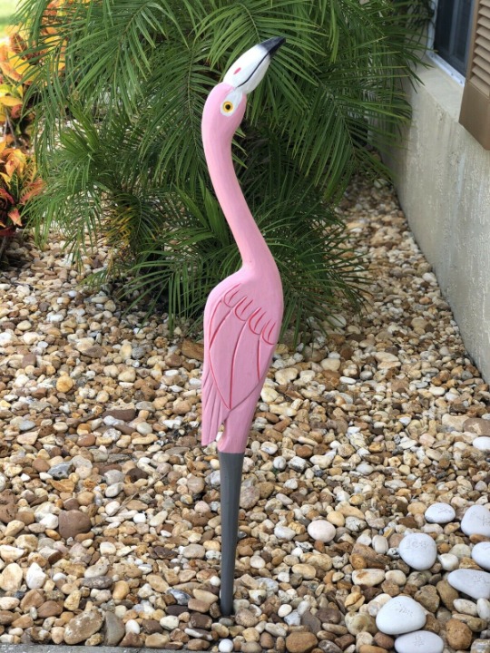 39 FLAMINGO YARD STAKE Art Work Tikis