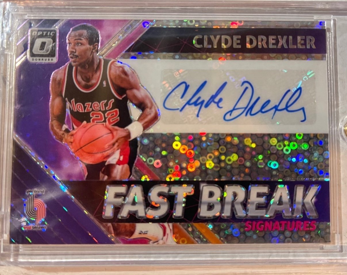 Clyde Drexler 2018-2019 fast break auto FB-CDX