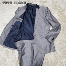 Excellent Condition✨ Tett Homme Tuxedo Suit Set with Silk Blend, Silver