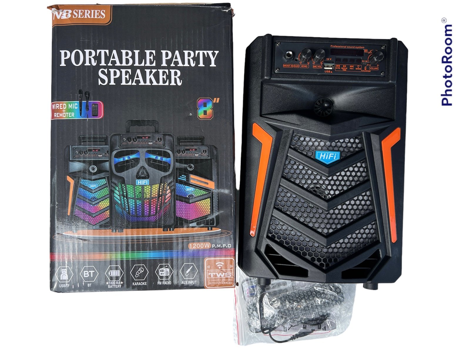 Bluetooth Speakers,50W Wireless Portable Karaoke Subwoofer with Microphone