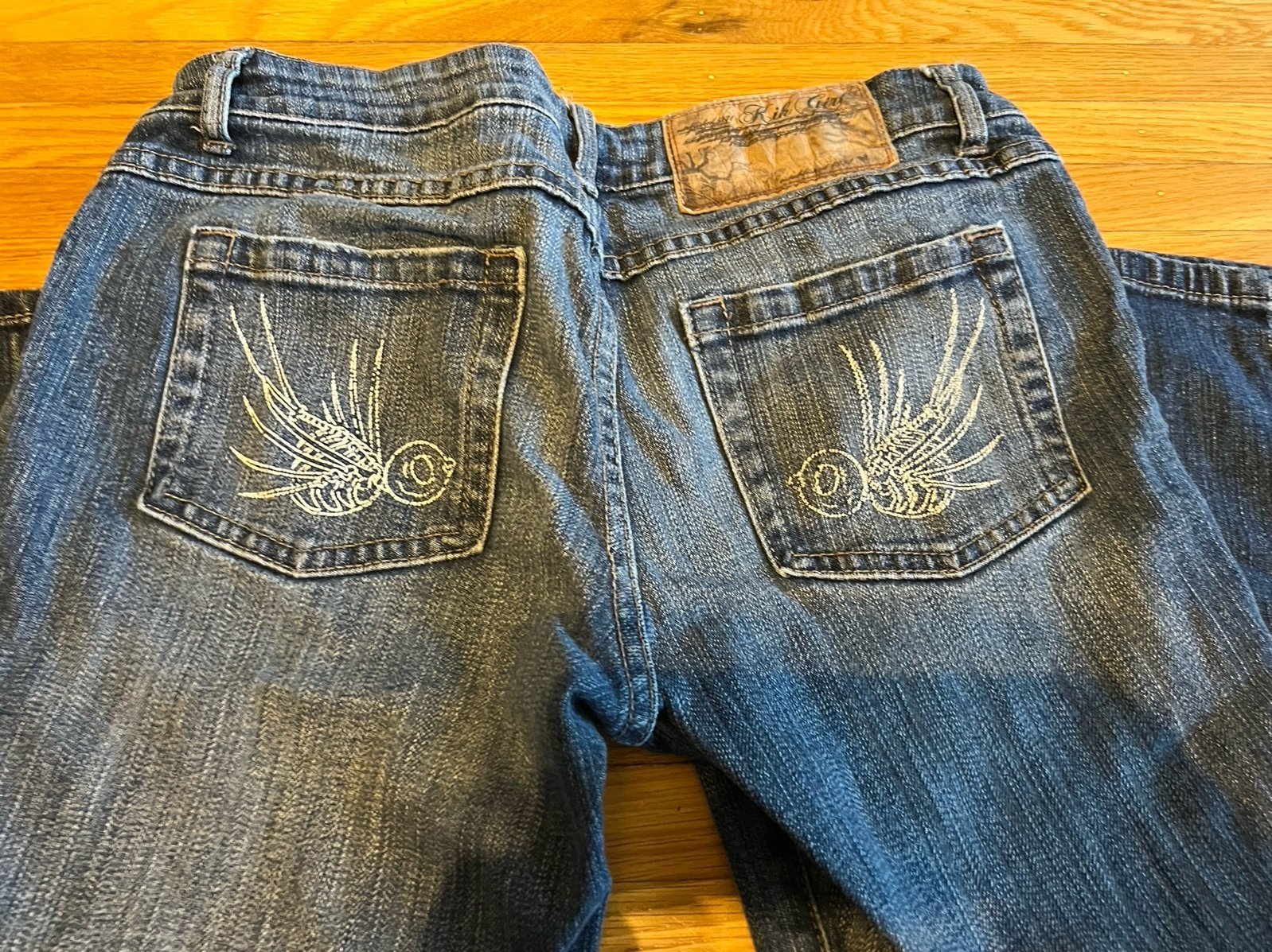 RARE vintage Kik Girl bird bones cropped jeans