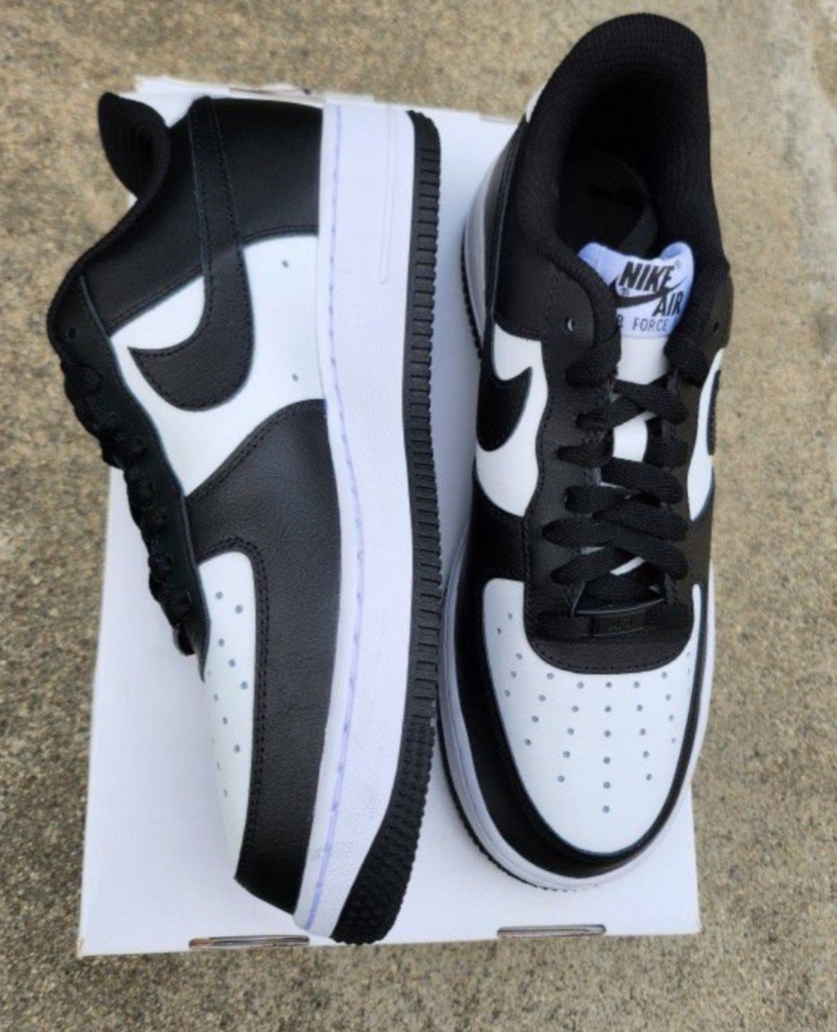 New Nike Air Force AF1 Panda Black and White