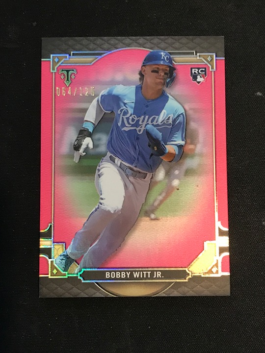 BOBBY WITT JR. #9 - 2022 TOPPS TRIPLE THREADS - TOURMALINE /125 RC ROOKIE