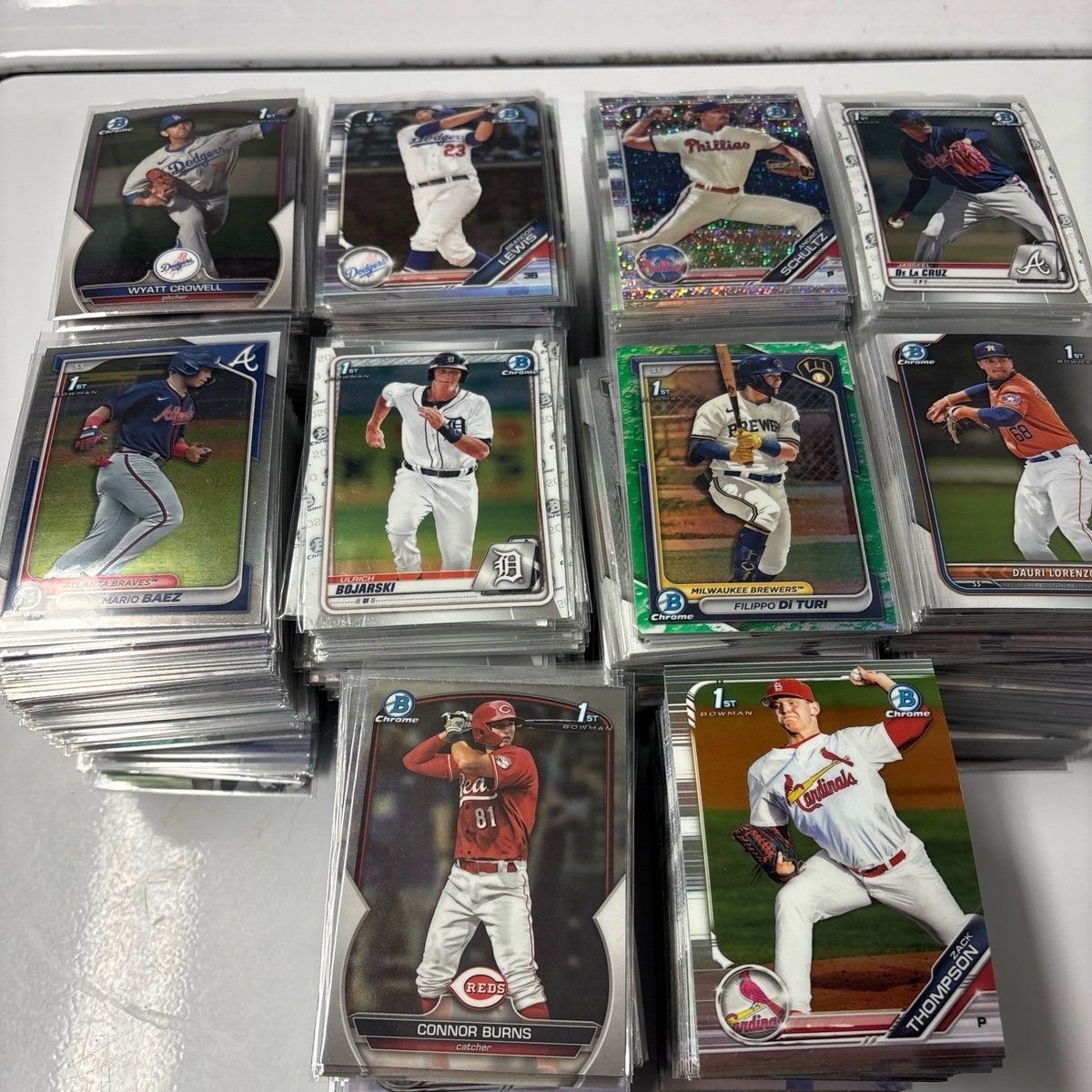 1000 1st Bowman chrome baseball cards.