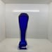 Badash Cobalt Blue & Clear Tall Hand Blown Art Glass Bud Vase RARE Shape and Siz