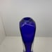 Badash Cobalt Blue & Clear Tall Hand Blown Art Glass Bud Vase RARE Shape and Siz