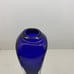 Badash Cobalt Blue & Clear Tall Hand Blown Art Glass Bud Vase RARE Shape and Siz