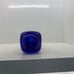 Badash Cobalt Blue & Clear Tall Hand Blown Art Glass Bud Vase RARE Shape and Siz