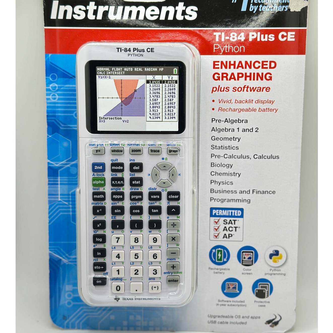 Texas Instruments TI-84 Plus CE Graphing Calculator White