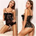 Black Lace Bow Lingerie Set