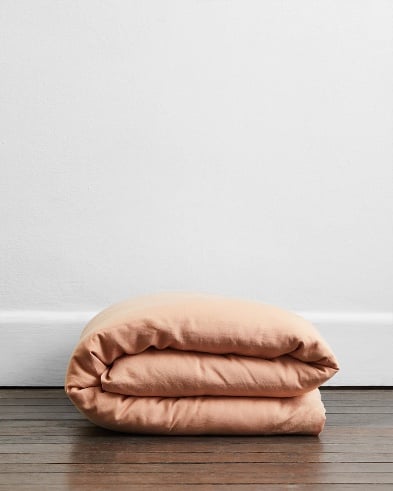 Bed Threads Terracotta 100% French Flax Linen Duvet Cover FULL/QUEEN