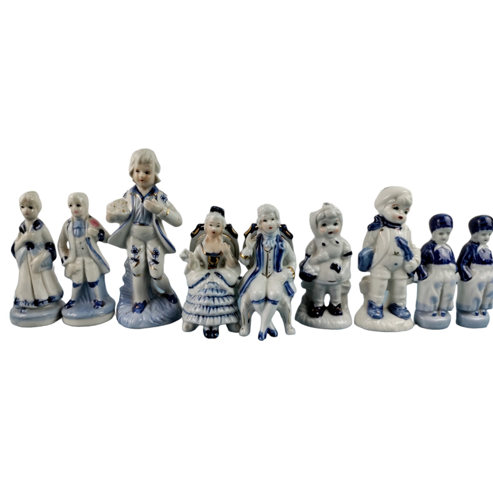 VTG Porcelain Figurine: Blue & White, Made in Japan 4