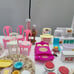 Barbie Huge Lot Of Dollhouse Furniture And Accessories Lot Of 100 +