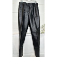 Tower Hill Collection Vintage Black Leather Pants, women's size 12, Great Cond.