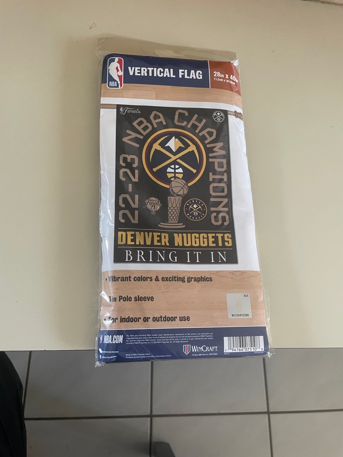 Denver nuggets champions banner vertical flag 28x40