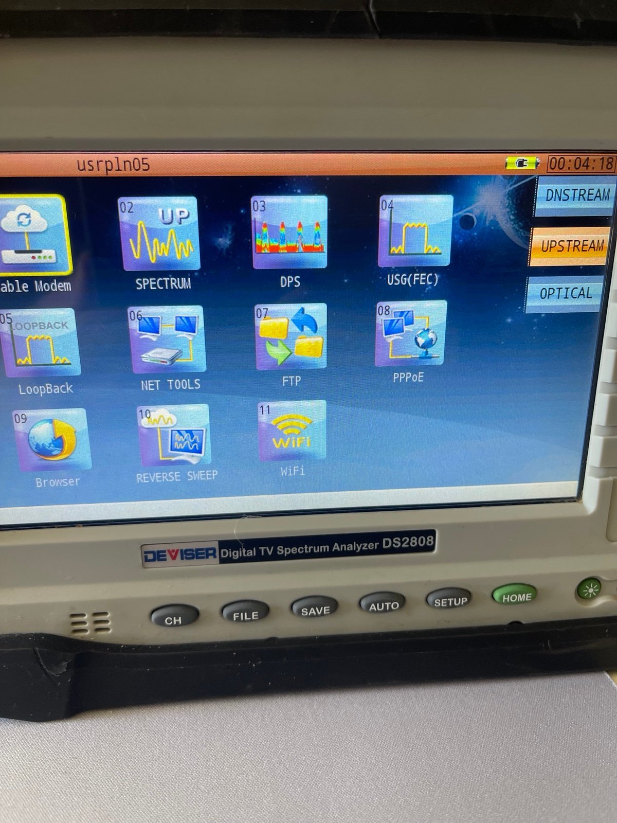 Deviser digital TV spectrum analyses DS2808