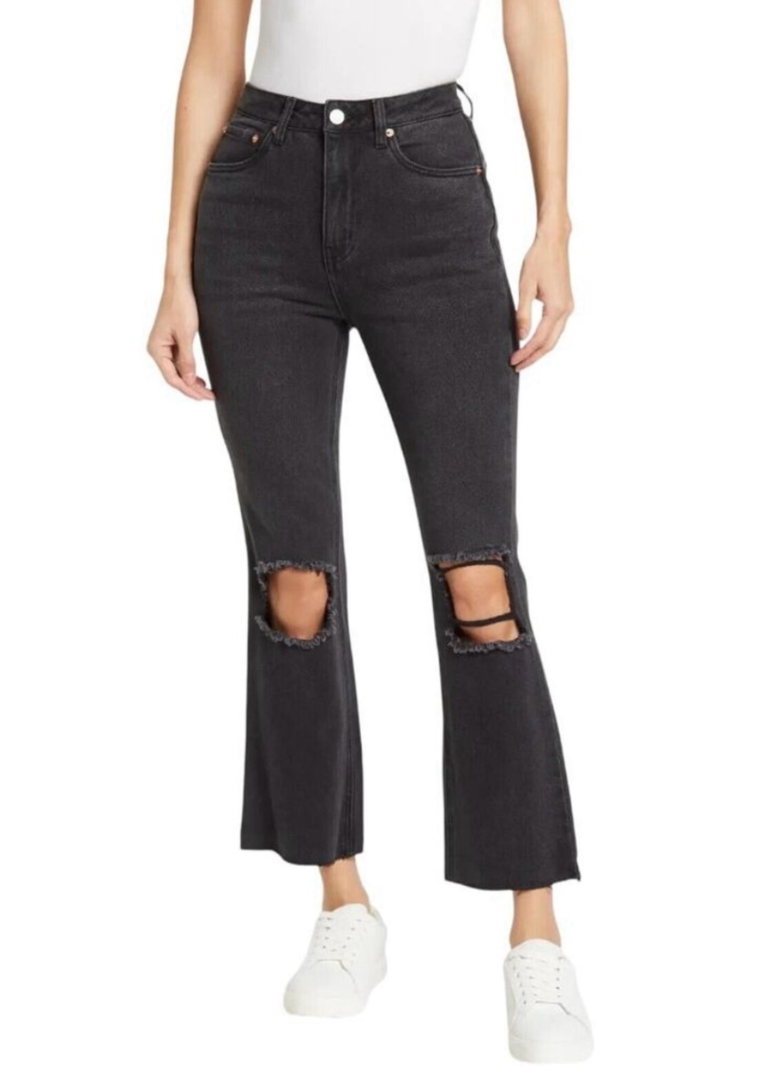 Avec Les Filles Black Distressed Jeans