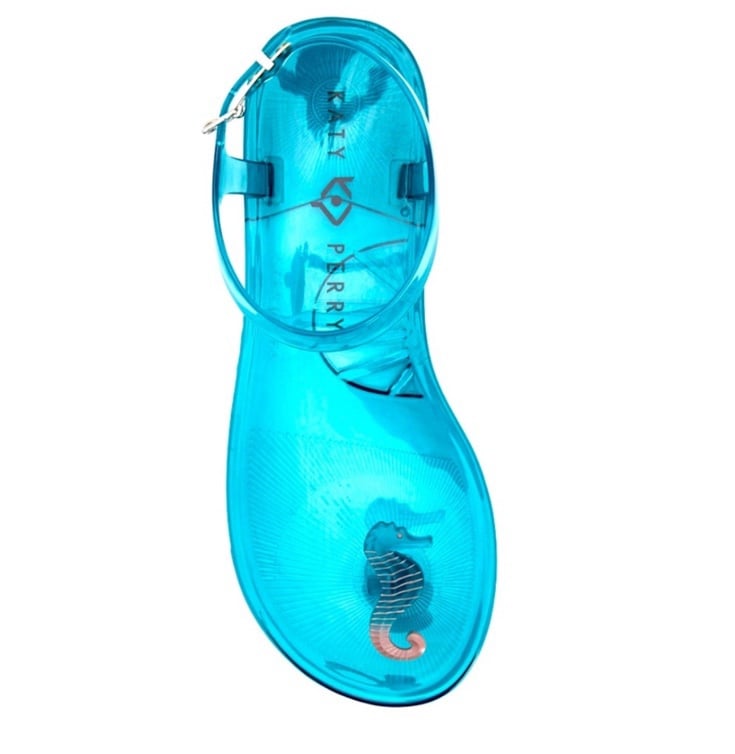 New Katy Perry Iconic Geli Toe Post Flat Sandals seahorse