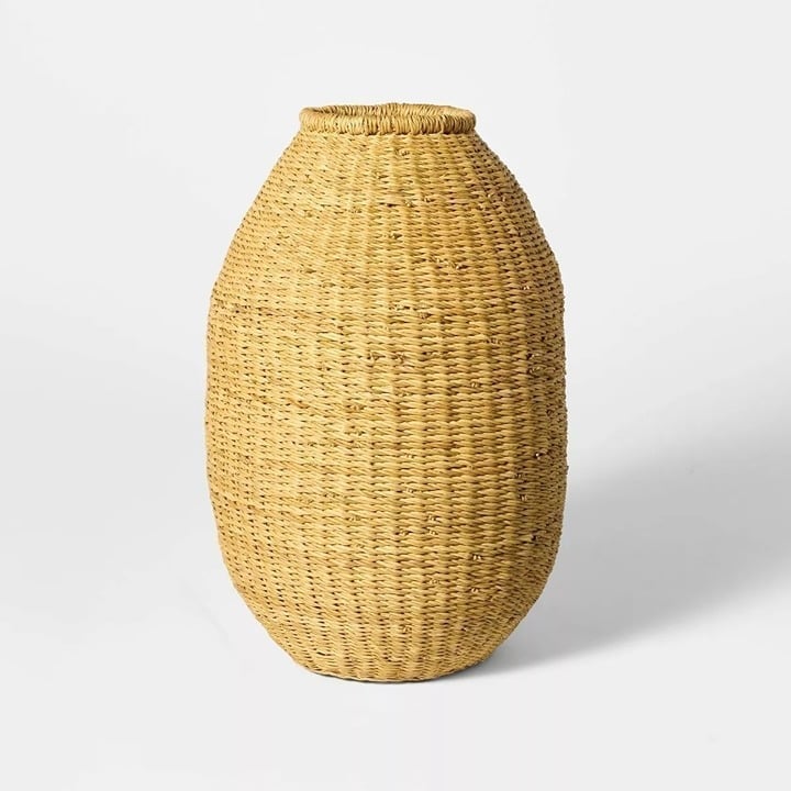 Threshold Studio McGee Elephant Grass Woven Vase Natural - Target