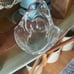 Large CLEAR ACRYLIC FROG , Planter, Dish , Art Piece, 10”x 5”