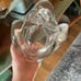 Large CLEAR ACRYLIC FROG , Planter, Dish , Art Piece, 10”x 5”