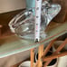 Large CLEAR ACRYLIC FROG , Planter, Dish , Art Piece, 10”x 5”