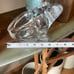 Large CLEAR ACRYLIC FROG , Planter, Dish , Art Piece, 10”x 5”
