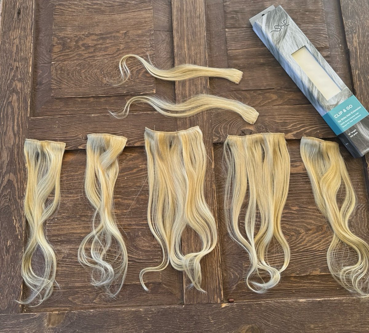 SHE Beyond the Beauty Clip & Go #613 Light Blonde REMY HUMAN HAIR EXTENSIONS 18